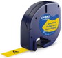 Dymo Cinta LetraTag 91202 Negro sobre Amarillo 12mm x 4m
