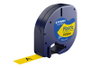 Dymo Cinta LetraTag 91202 Negro sobre Amarillo 12mm x 4m