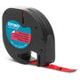 Dymo LetraTag Cinta de Rotulación 12mm x 4m Negro sobre Rojo