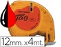 Dymo LetraTag Cinta de Rotulación 12mm x 4m Negro sobre Rojo
