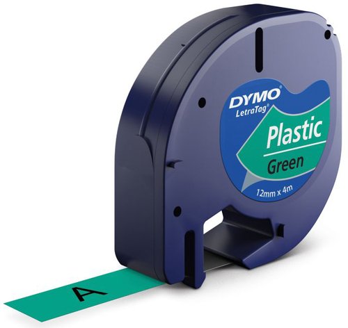 Dymo Cinta LetraTag 91204 Negro sobre Verde 12mm x 4m Dymo Cinta LetraTag 91204 Negro sobre Verde 12mm x 4m