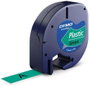 Dymo Cinta LetraTag 91204 Negro sobre Verde 12mm x 4m