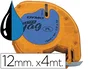 Dymo Cinta LetraTag 12mm x 4m Negro sobre Azul 91205