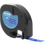 Dymo Cinta LetraTag 91205 Negro sobre Azul 12mm x 4m
