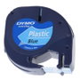 Dymo Cinta LetraTag 12mm x 4m Negro sobre Azul 91205