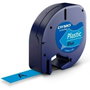 Dymo Cinta LetraTag 12mm x 4m Negro sobre Azul 91205