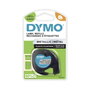 Dymo Cinta LetraTag Metalizada 12mm x 4m Negro sobre Plata