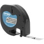 Dymo Cinta LetraTag Metalizada 12mm x 4m Negro sobre Plata