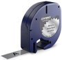 Dymo Cinta LetraTag 12mm x 4m Negro sobre Plata Metalizada 91208