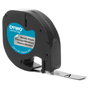 Dymo Cinta LetraTag 12mm x 4m Negro sobre Plata Metalizada