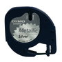 Dymo Cinta LetraTag 12mm x 4m Negro sobre Plata Metalizada 91208