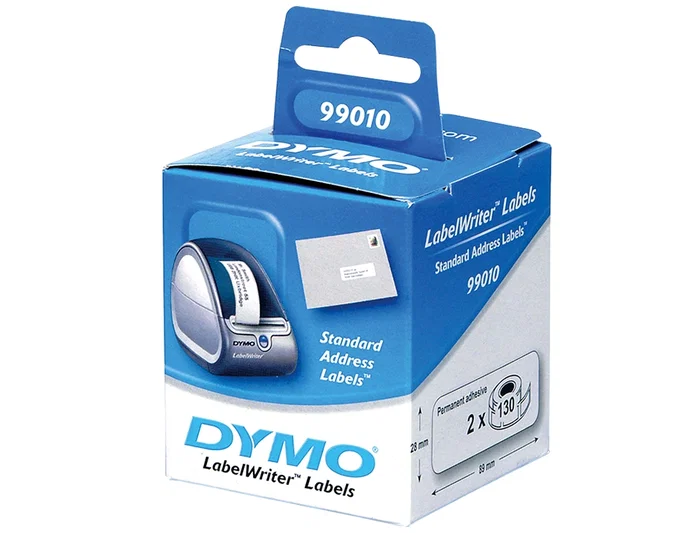 Dymo Etiquetas LabelWriter 99010 para direcciones 89x28 mm, Blanco, 2 Rollos
