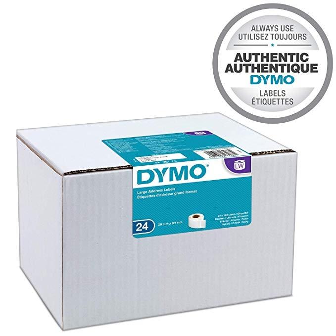 Dymo Etiquetas de Dirección 36 x 89 mm Blanco (Pack de 24 Rollos)