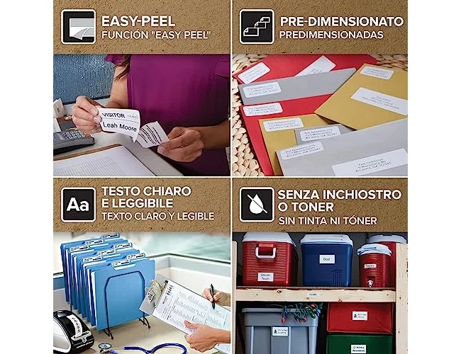 Dymo Etiquetas de Dirección 89x36mm Blanco (2 Rollos de 260 unidades)