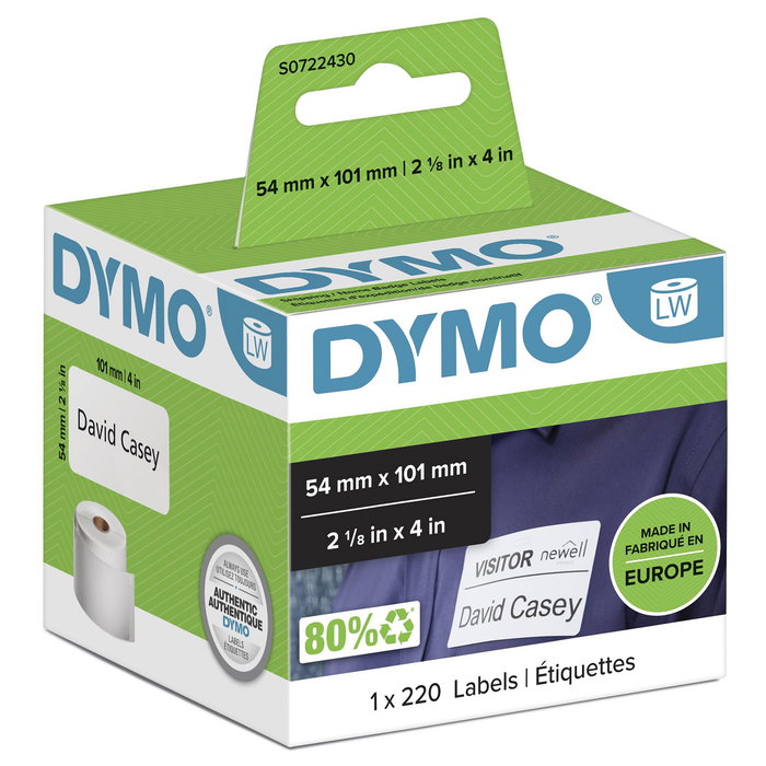 Dymo 99014 Etiquetas de envío y de identificación 101x54mm, 220 unidades