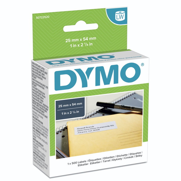 Dymo Etiquetas LabelWriter 25x54mm Blanco (500 unidades)