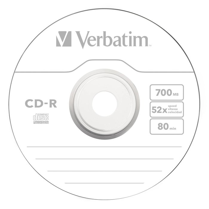Verbatim CD-R Datalife 700MB 52x Tarrina de 10 unidades