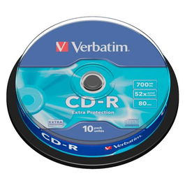 Verbatim CD-R, 700MB, 52X, Pack 10 Unidades Spindle, Superficie Extra Protection