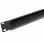 WP Panel pasacables con cepillo 1U Negro RAL 9005