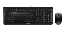 Cherry DC 2000 Teclado y Ratón Combo USB Español Negro - Teclado Completo 109 Teclas con 4 Hotkeys, Ratón Óptico 1200 DPI 3 Botones, Plug & Play, Premio Blauer Engel