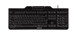 Cherry Teclado KC 1000 SC Lector de Tarjetas Inteligentes, Teclado de Seguridad con Lector de Tarjetas Inteligentes Integrado, Lector PC/SC, Compatible CCID, Windows/MacOS-X/Linux