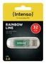 Intenso Rainbow Line Pendrive USB 2.0 32 GB, Transparente, Velocidad Lectura 28 MB/s, Compatible Windows/Mac