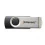 Intenso Pendrive Basic Line 16 GB USB 2.0 Tipo A - Negro y Plata - Factor de Forma Girar - Velocidad Lectura 28 MB/s