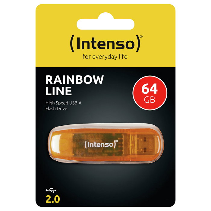 Intenso Rainbow Line 64 GB USB 2.0 Naranja