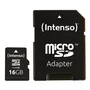 Intenso 16GB MicroSDHC Clase 10, velocidad 25 MB/s, resistente (golpes, agua, temperatura, rayos X), adaptador SD incluido