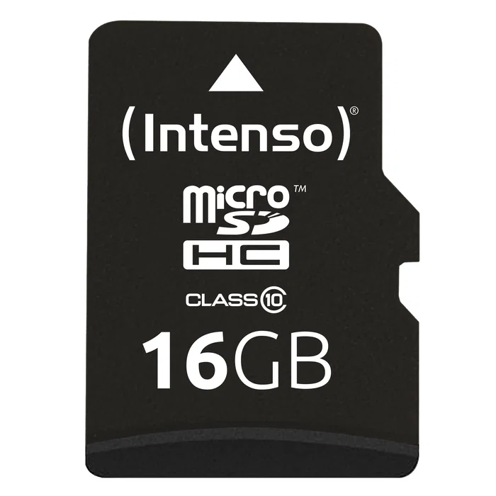 Intenso 16GB MicroSDHC Clase 10, velocidad 25 MB/s, resistente (golpes, agua, temperatura, rayos X), adaptador SD incluido