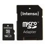 Intenso 16GB MicroSDHC Clase 10, velocidad 25 MB/s, resistente (golpes, agua, temperatura, rayos X), adaptador SD incluido