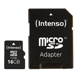 Intenso microSDHC 16 GB Clase 10 con Adaptador SD