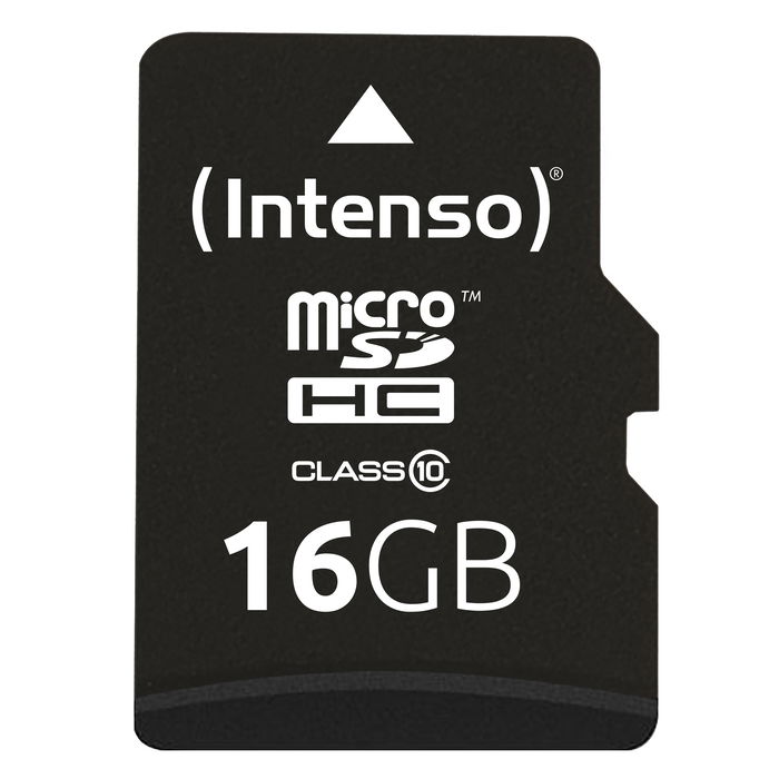 Intenso Tarjeta de Memoria Micro SD Clase 10 16GB (3413470) con Adaptador - Hasta 20MB/s Lectura