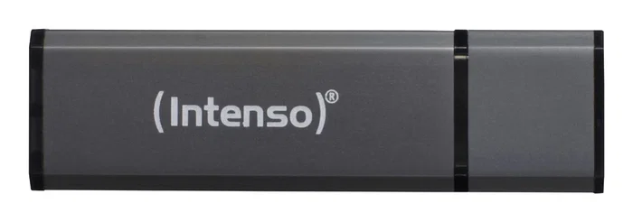 Intenso Pendrive Alu Line USB 2.0 16 GB, Antracita, Aluminio, Tapa, Velocidad Lectura 28 MB/s
