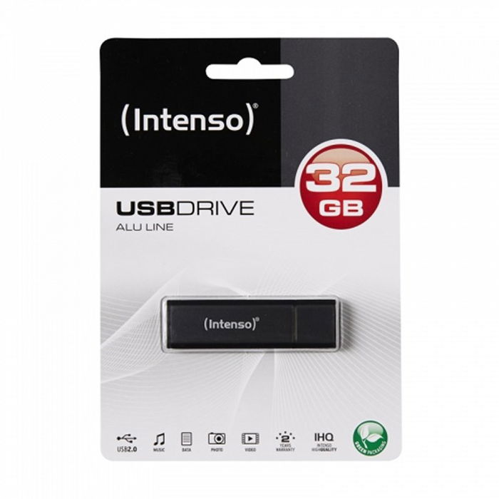 Intenso Lápiz USB 2.0 32GB Alu Line Antracita - Modelo 3521481