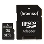 Intenso 3413480 Tarjeta de Memoria MicroSDHC 32 GB Clase 10 25 MB/s con Adaptador SD, Resistente a Golpes, Agua, Temperatura y Rayos X