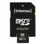 Intenso 3413480 Tarjeta de Memoria MicroSDHC 32 GB Clase 10 25 MB/s con Adaptador SD, Resistente a Golpes, Agua, Temperatura y Rayos X