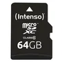 Intenso 3413490 - Tarjeta de memoria microSDXC de 64GB, Clase 10, 25 MB/s, resistente a golpes, agua, temperatura y rayos X con adaptador SD, negro