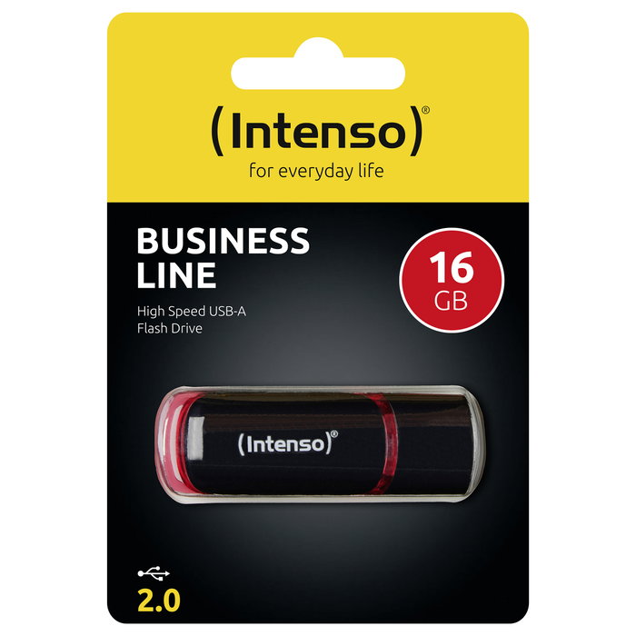 Intenso 16GB Business Line USB 2.0 (schwarz/rot, 3511470)