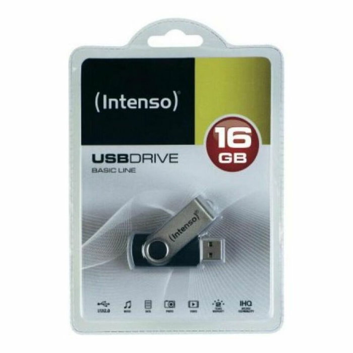 Intenso Basic Line 32 GB USB 2.0 Negro, Plata