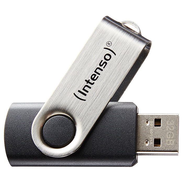 Intenso Basic Line 32 GB USB 2.0 Negro, Plata