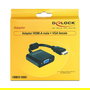 DeLOCK 65512 Adaptador HDMI a VGA Macho Hembra Negro Cable 0.254 m