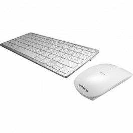 Tacens 6LEVISCOMBOV2 Kit Teclado y Ratón Inalámbrico, Diseño Compacto Ultra Fino, Tecnología 2.4G, Multimedia, Silencioso, Compatible Windows/Mac
