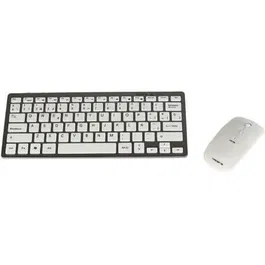 Tacens 6LEVISCOMBOV2 Teclado y Ratón Inalámbricos Compacto Ultrafino Multimedia Blanco con Sensor Óptico 1200-2000 DPI Tecnología 2.4G
