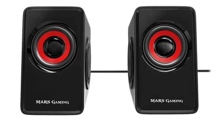 Mars Gaming MS1 Altavoces Gaming 2.0 USB 10W Rojo/Negro