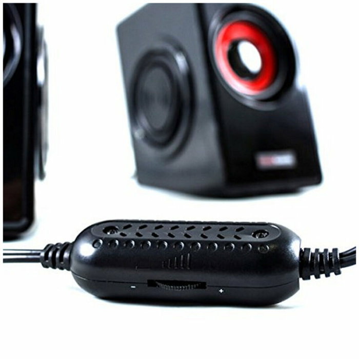 Mars Gaming MS1 Altavoces Gaming 2.0 Rojo y Negro 10W USB/Jack 3.5mm