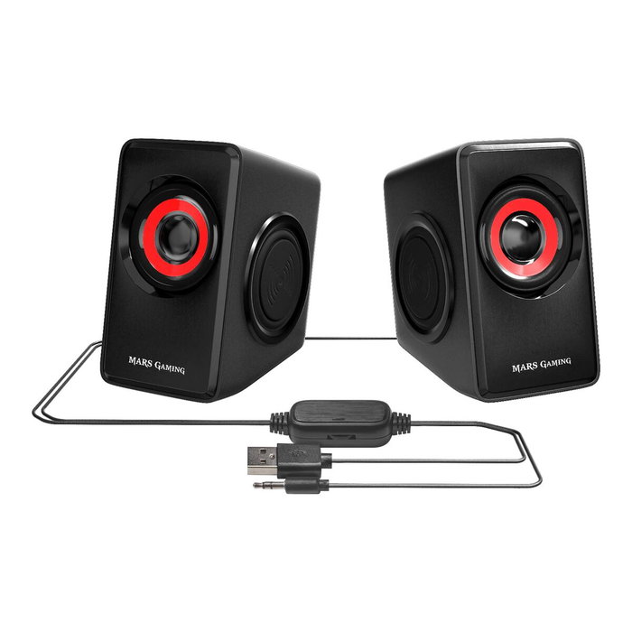 Mars Gaming MS1 Altavoces Gaming 2.0 Rojo y Negro Mars Gaming MS1 Altavoces Gaming 2.0 Rojo y Negro