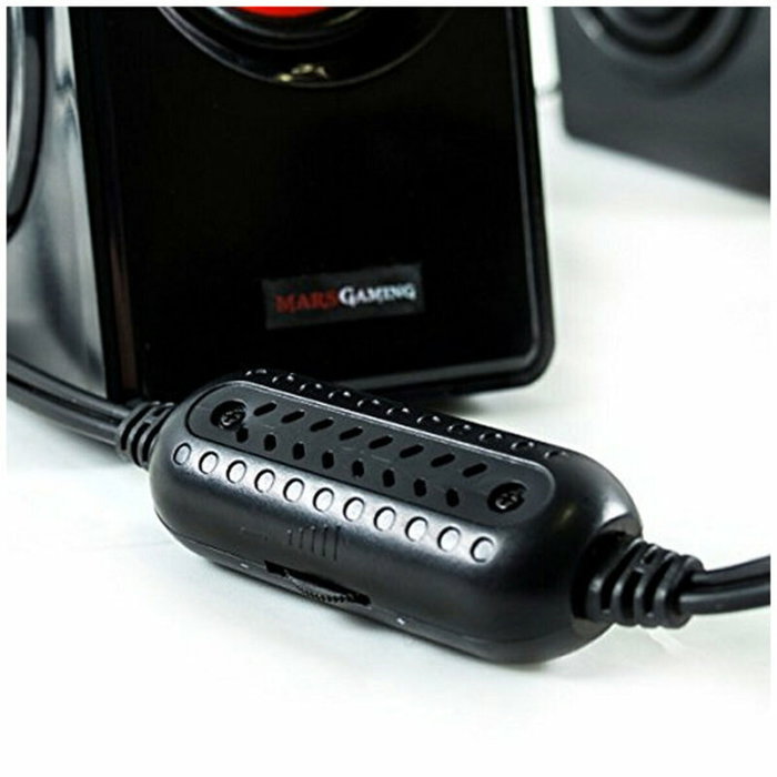 Mars Gaming MS1 Altavoces Gaming 2.0 Rojo y Negro 10W USB/Jack 3.5mm