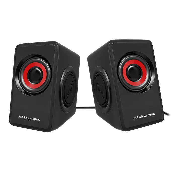 Mars Gaming MS1 Altavoces Gaming 2.0 Rojo y Negro 10W USB/Jack 3.5mm