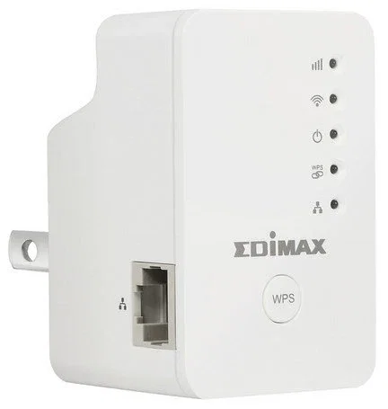 Edimax EW-7438RPN Mini Extensor Wi-Fi N300 300 Mbps Universal con Enchufe de Pared, Blanco, Modo 3 en 1, App EdiRange, WPS, 802.11n/b/g